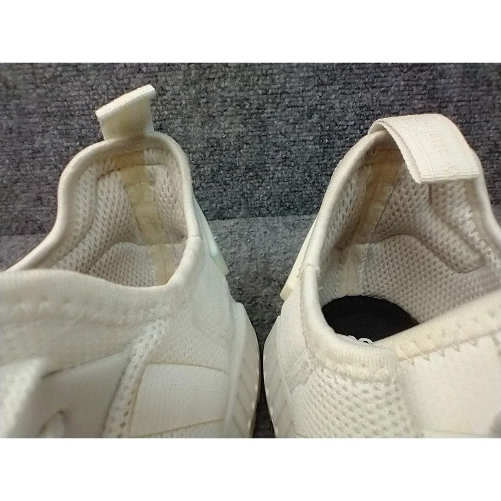 Adidas NMD R1 Mens White Mesh Boost Running Shoes Sneakers BA7245 Size 14